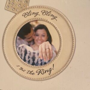 Bed Bath & Beyond Bling Bling White Photo Frame